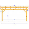 CHARPENTE BOIS 2 PENTES TENON/MORTAISE - 19m2