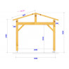 CHARPENTE BOIS 2 PENTES TENON/MORTAISE - 19m2