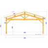 CHARPENTE BOIS 2 PENTES TENON/MORTAISE - 35M2