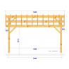 CHARPENTE BOIS 2 PENTES TENON/MORTAISE - 35M2