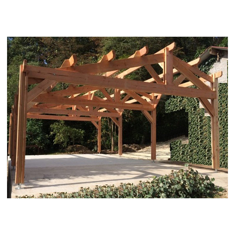 Abri deux pentes, 500cmx400cm, bois douglas francais, carport