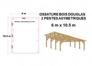 OSSATURE BOIS DOUGLAS ASYMÉTRIQUE 63m²