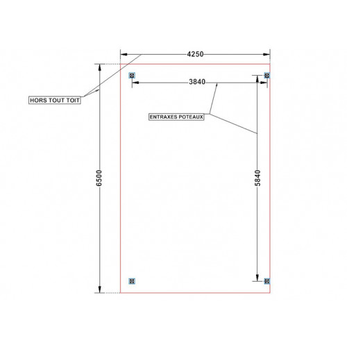 CHARPENTE BOIS MONOPENTE - 27M2 - PLAN