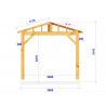 CHARPENTE BOIS 4 PANS TENON/MORTAISE - 11M2