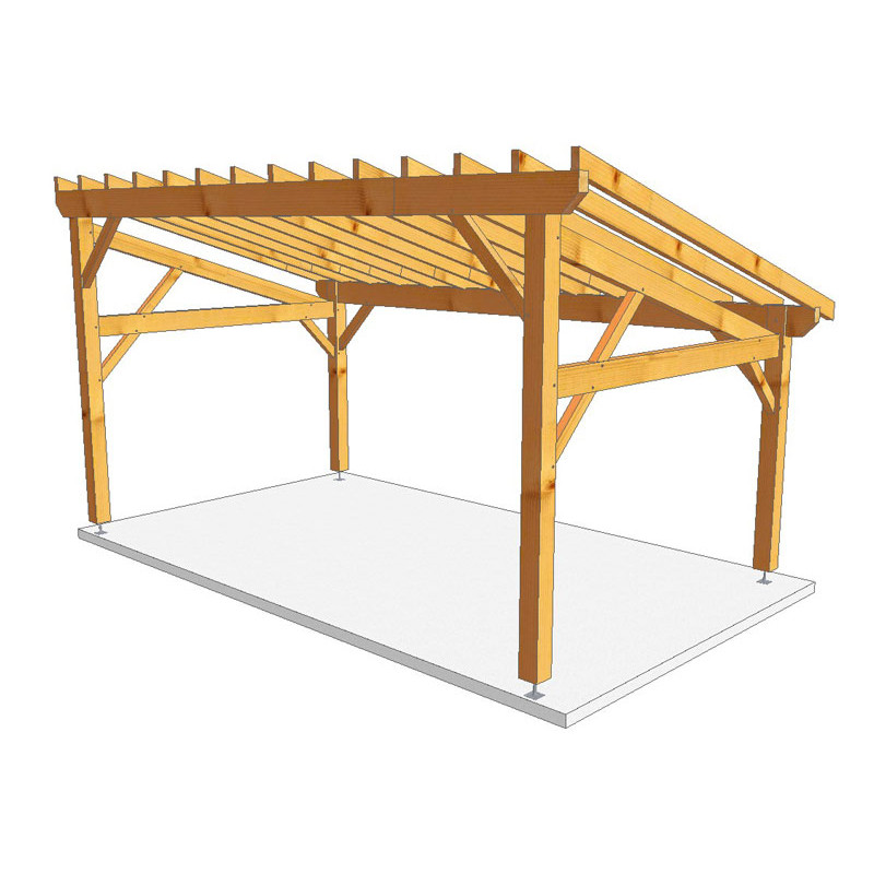 Abri en bois THT toit mono pente 6,78 m2 - Iowa