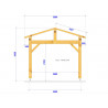 CHARPENTE BOIS 2 PENTES TENON/MORTAISE - 12M2