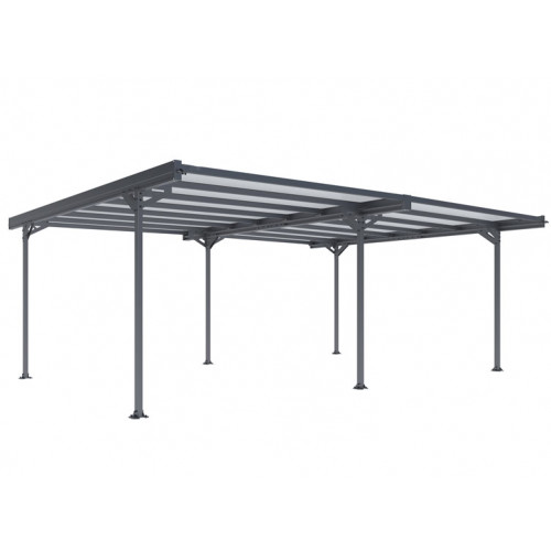 CARPORT ALU DOUBLE TOIT PLAT