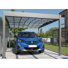 CARPORT ALUMINIUM 2 PENTES EFFET TOIT PLAT