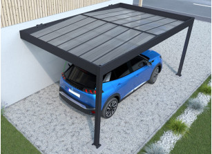 CARPORT ALU ADOSSÉ 2 PANS