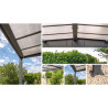 CARPORT ALUMINIUM 2 PENTES EFFET TOIT PLAT