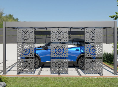 CARPORT ALUMINIUM AVEC 3 CLAUSTRAS