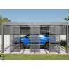 CARPORT ALUMINIUM AVEC 3 CLAUSTRAS