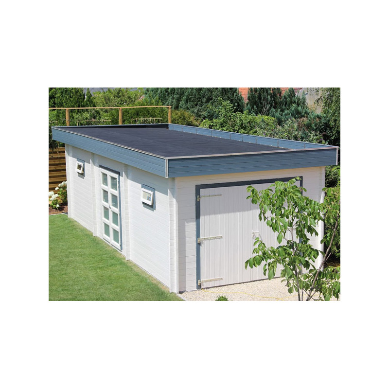 Garage Bois toit plat couverture EPDM - 27m2