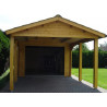 Garage double avec grand auvent - 32.50m2