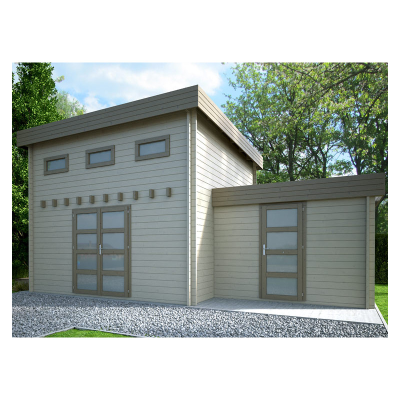 Garage en bois en kit de 50 m²: double ou triple