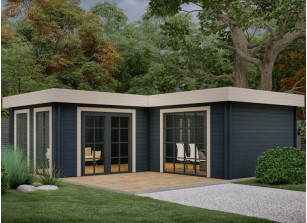 Chalet design en madriers bois 45 mm - 37 m2