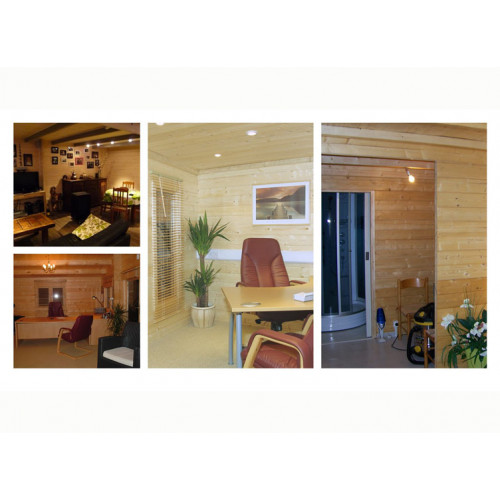 Chalet design en madriers bois 45 mm - 37 m2