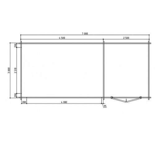 Bureau de jardin toit pyramidal - 21m2