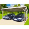 CARPORT DOUBLE EN BOIS AUTOCLAVE 30 M² 