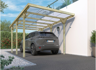 Abri Voiture Bois Traité - 14.2M2