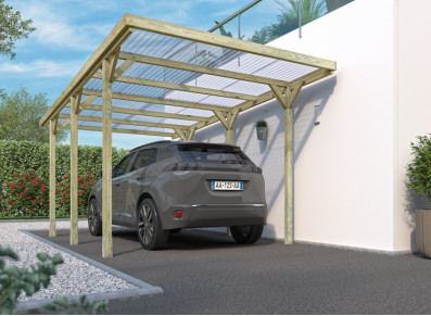 Abri Voiture Bois Traité - 14.2M2