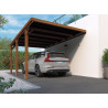 Carport adossé bois traité - 15.5M2