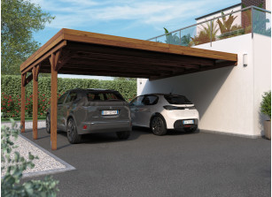 Carport bois traité - 14.8M2