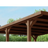 Carport adossé bois traité - 15.5M2