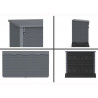 Abri rangement en résine gris 850 L