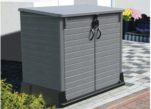 Abri rangement en résine gris 850 L