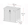 Abri rangement en résine gris 850 L