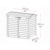 Abri rangement gris 1200 L