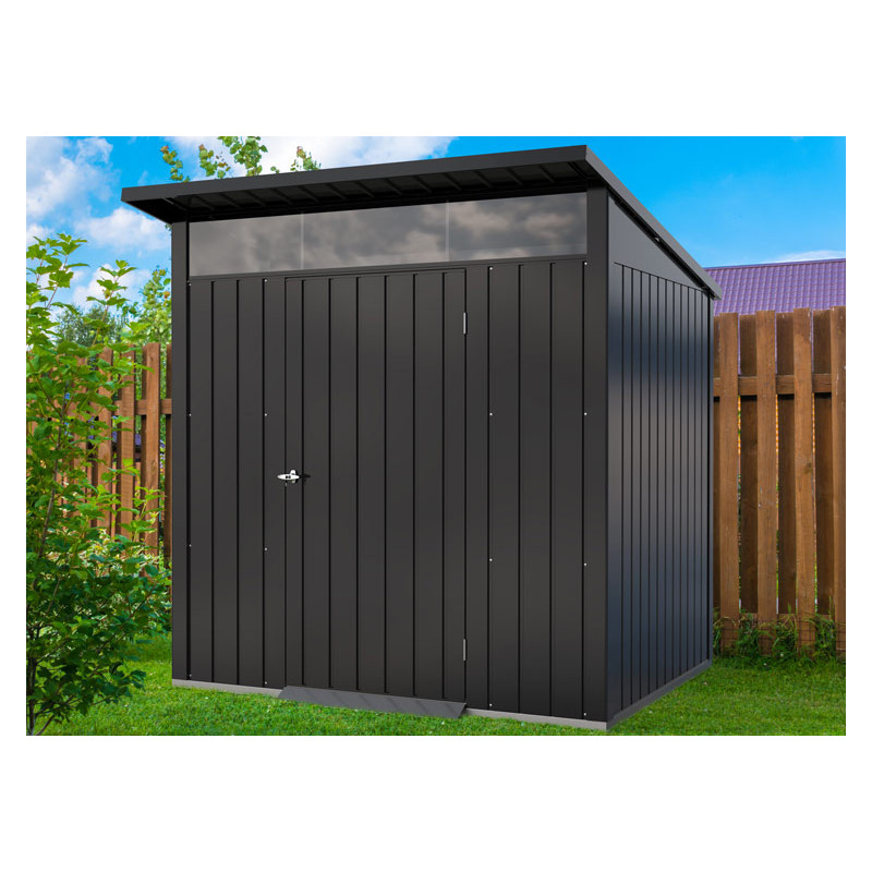 Abri de jardin en métal anthracite XL 196x132x188cm cabane de