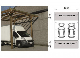 CARPORT EN BOIS AUTOCLAVE GRANDE LONGUEUR