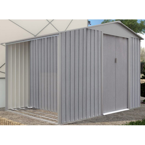 ABRI JARDIN + BUCHER EN MÉTAL 5.31m2