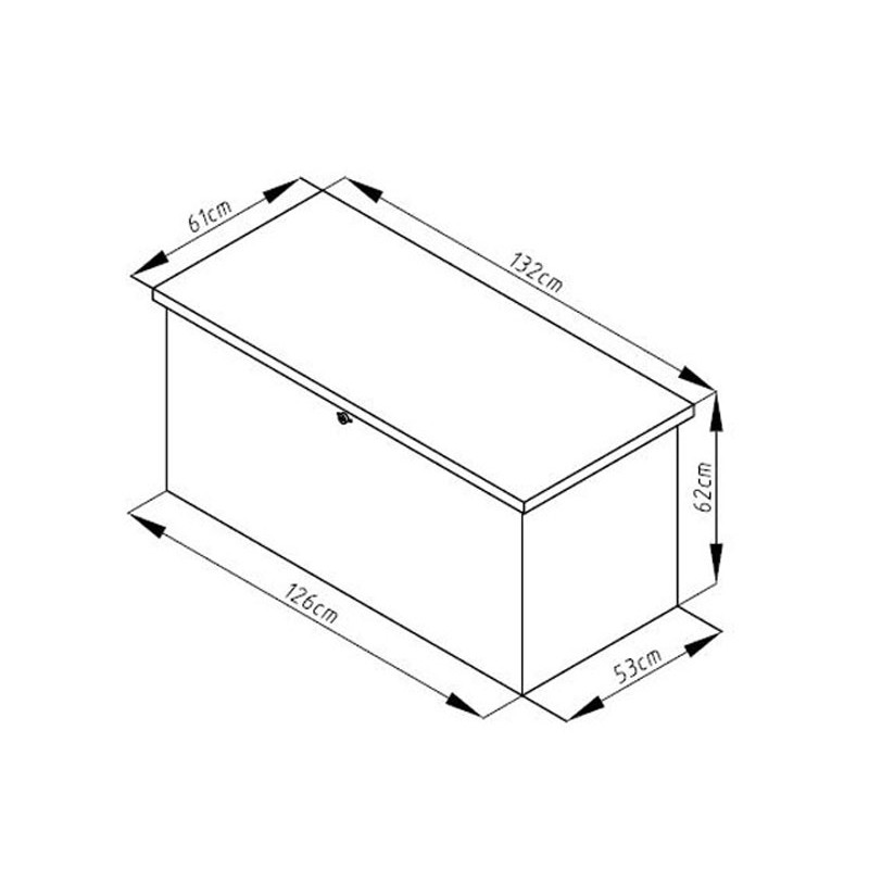 Coffre jardin métal anthracite 400 Litres Coffre de rangement en métal -  Ciel & terre