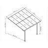 TOIT TERRASSE EN ALU 3.13 x 3.00 M