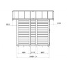 Abri jardin PVC Déco 4.9 m2 Blanc / Gris-Vert