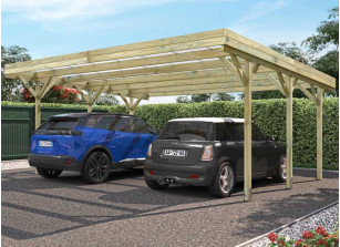 Carport double bois traité - 31M2