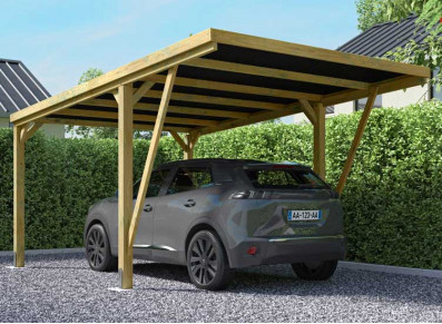 Carport bois traité - 16.50M2