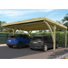 Carport double bois traité - 30.7M2