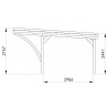 Carport double bois traité - 30.7M2