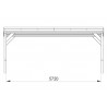 Carport double bois traité - 30.7M2