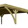 Carport double bois traité - 30.7M2