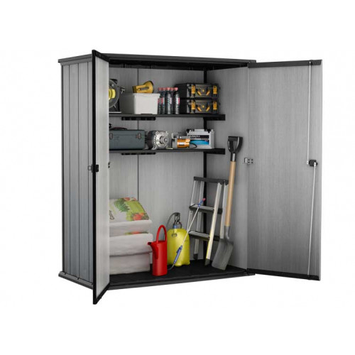 Armoire haute en résine 1400 L gris