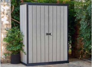 Armoire haute en résine 1400 L gris