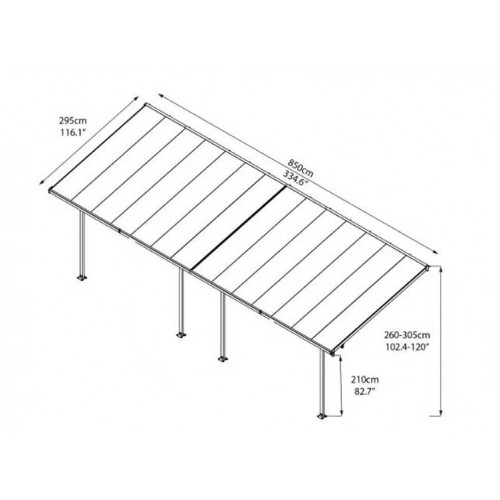TOIT TERRASSE ALU BLANC 24 M2
