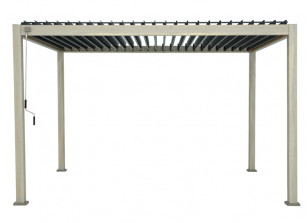 PERGOLA ALU BIOCLIMATIQUE 12M2 ASPECT BOIS