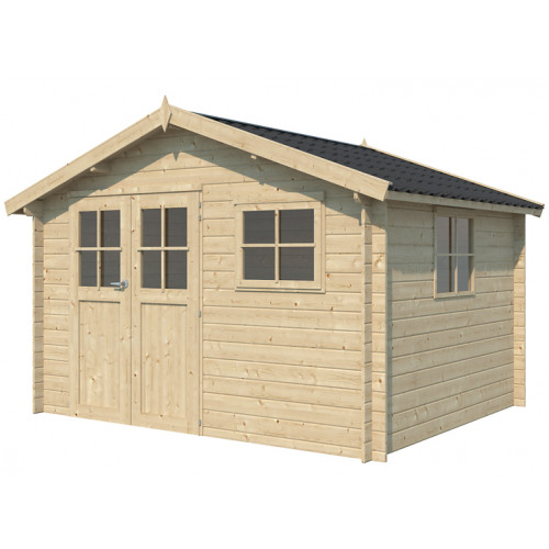 CHALET DE JARDIN EN BOIS MADRIERS 28 MM