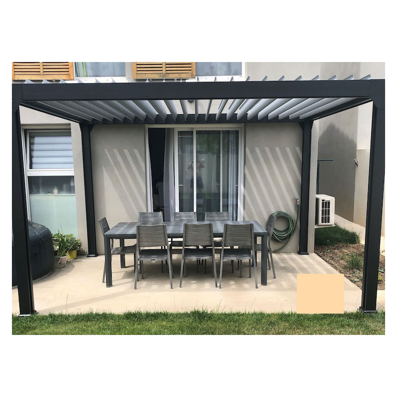 Pergola bioclimatique autoportée motorisée 3 x 4m avec stores